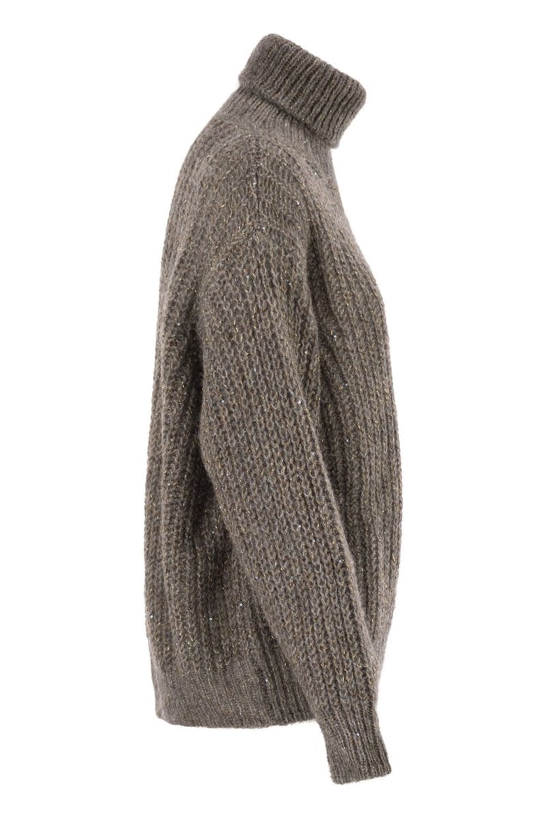 wool and alpaca turtleneck jumper by Selfnex