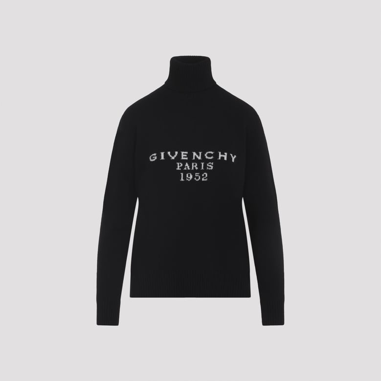 black wool high neck sweater by Selfnex