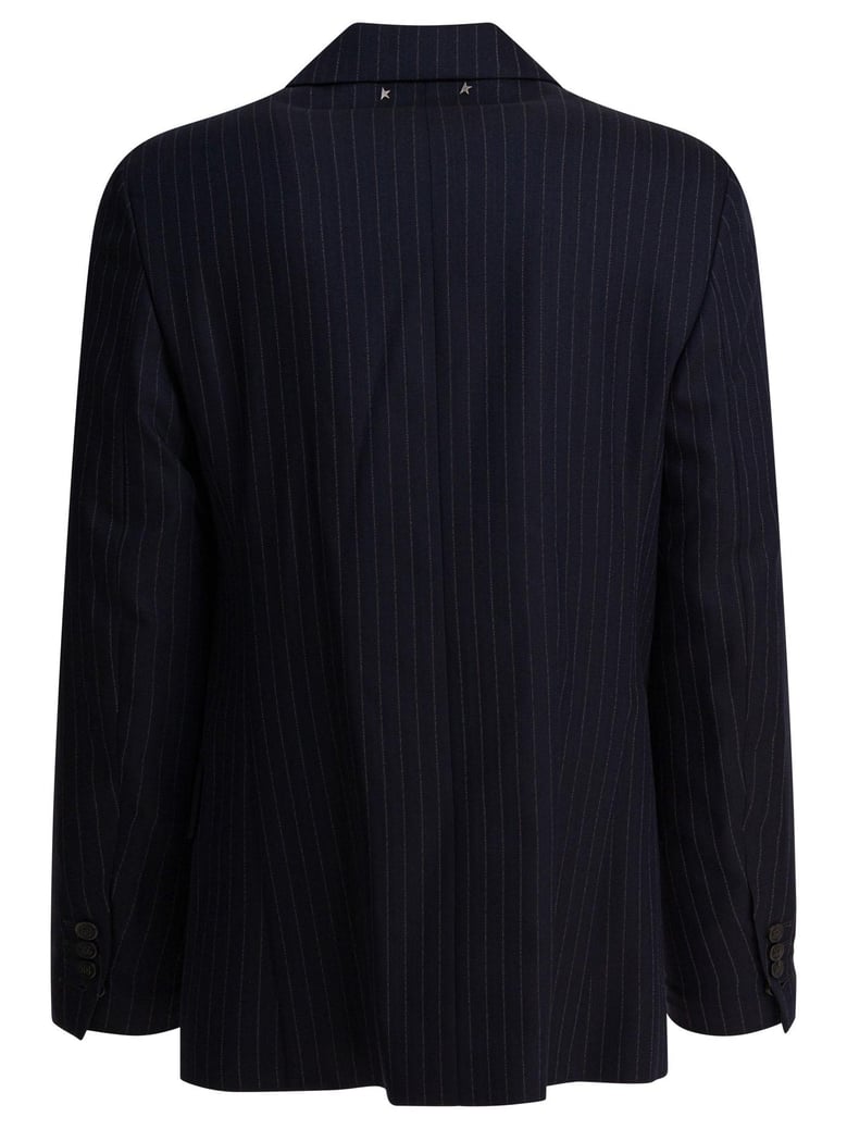 double-breasted wool blazer by Selfnex