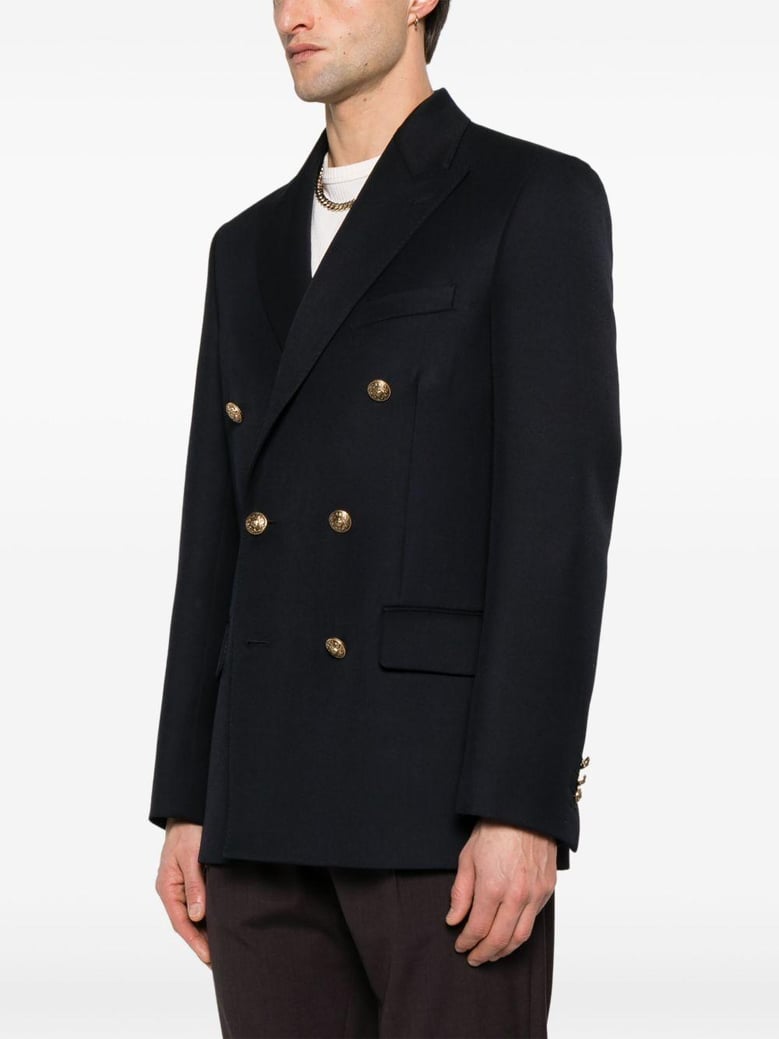 double-breasted wool blazer by Selfnex