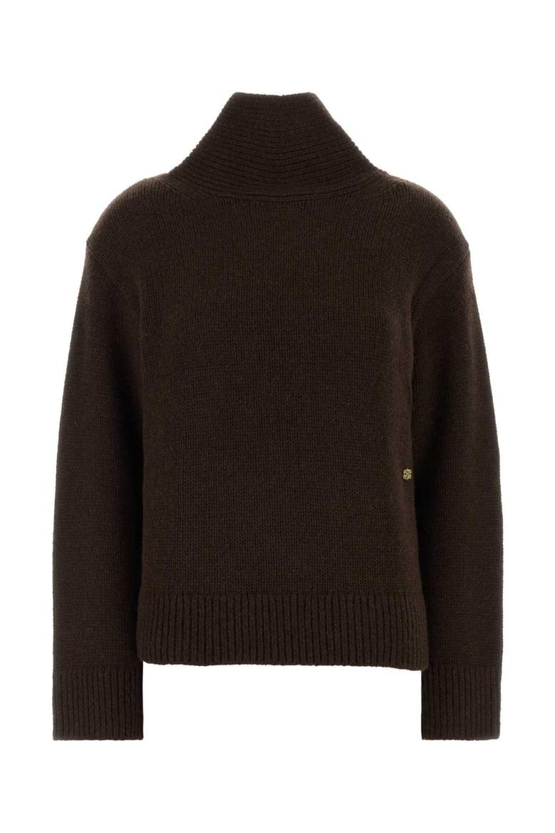 sueter marron abierto delante logo dorad by Selfnex