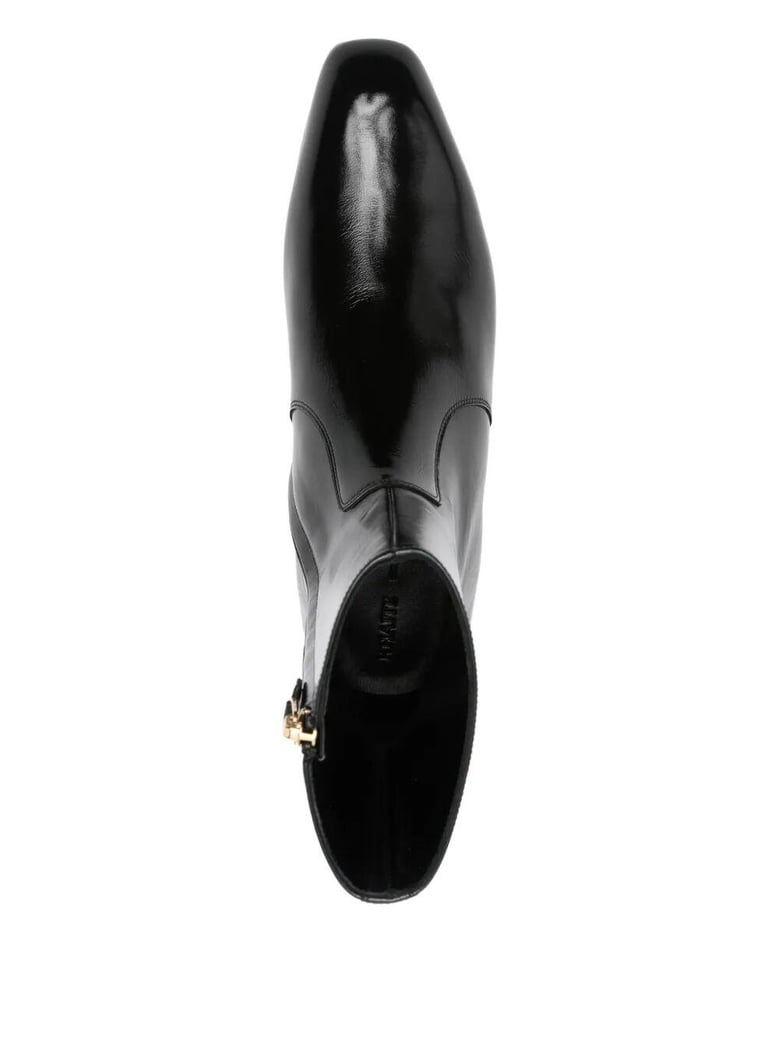 glossy enameled leather boot by Selfnex