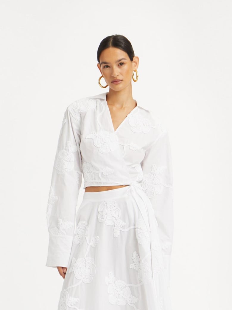 wrap cotton shirt by Selfnex