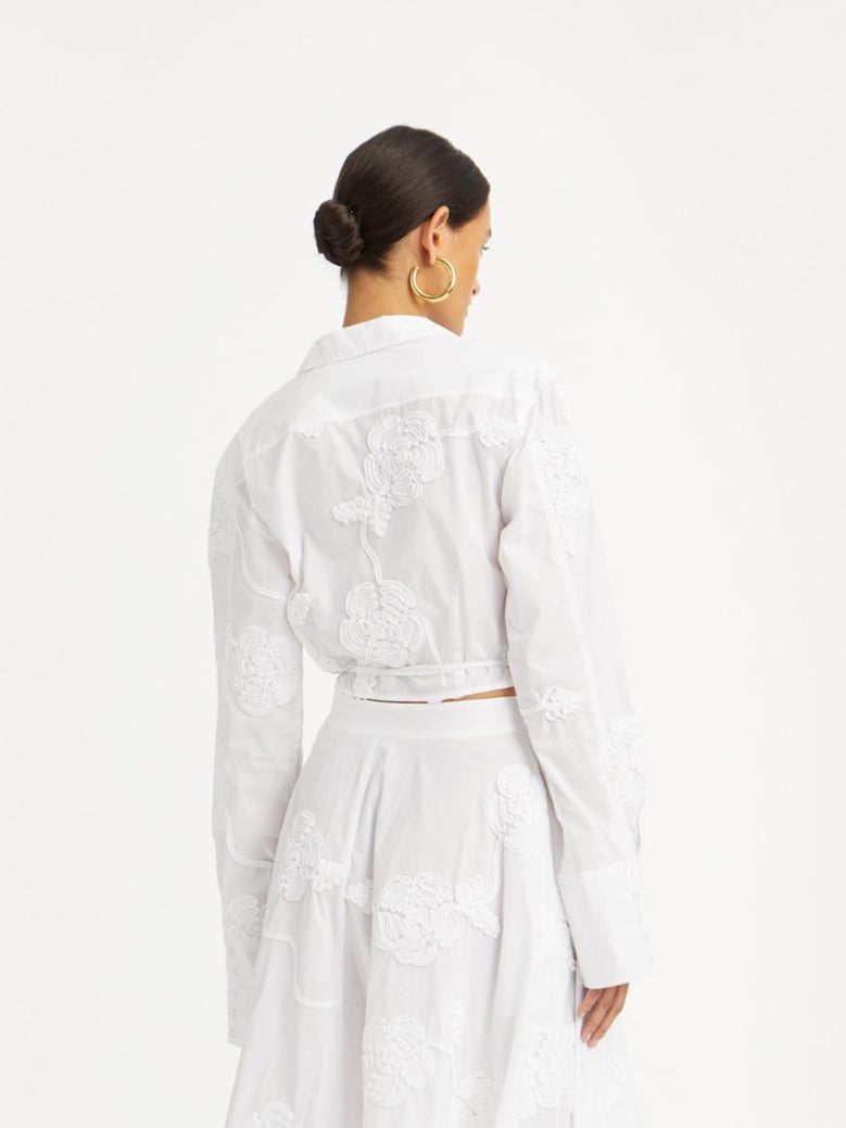 wrap cotton shirt by Selfnex