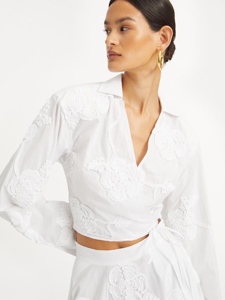 wrap cotton shirt by Selfnex
