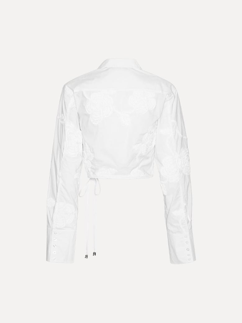 wrap cotton shirt by Selfnex