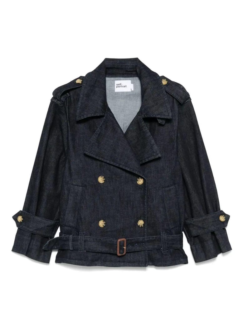 denim trench jacket by Selfnex