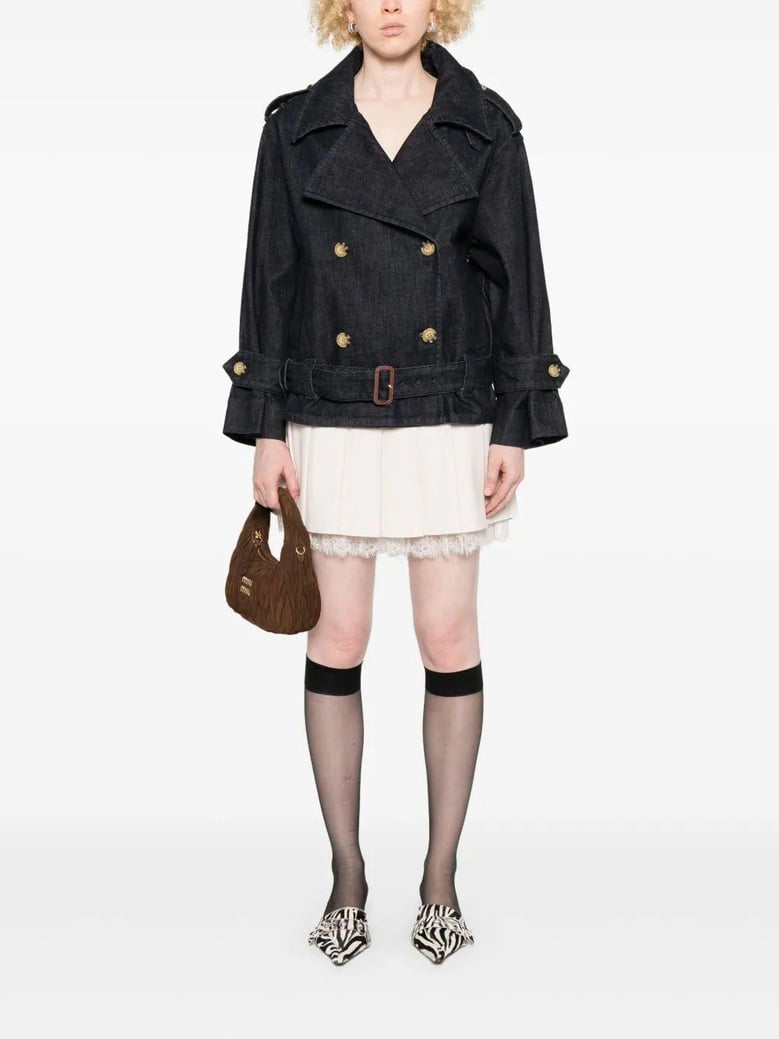 denim trench jacket by Selfnex