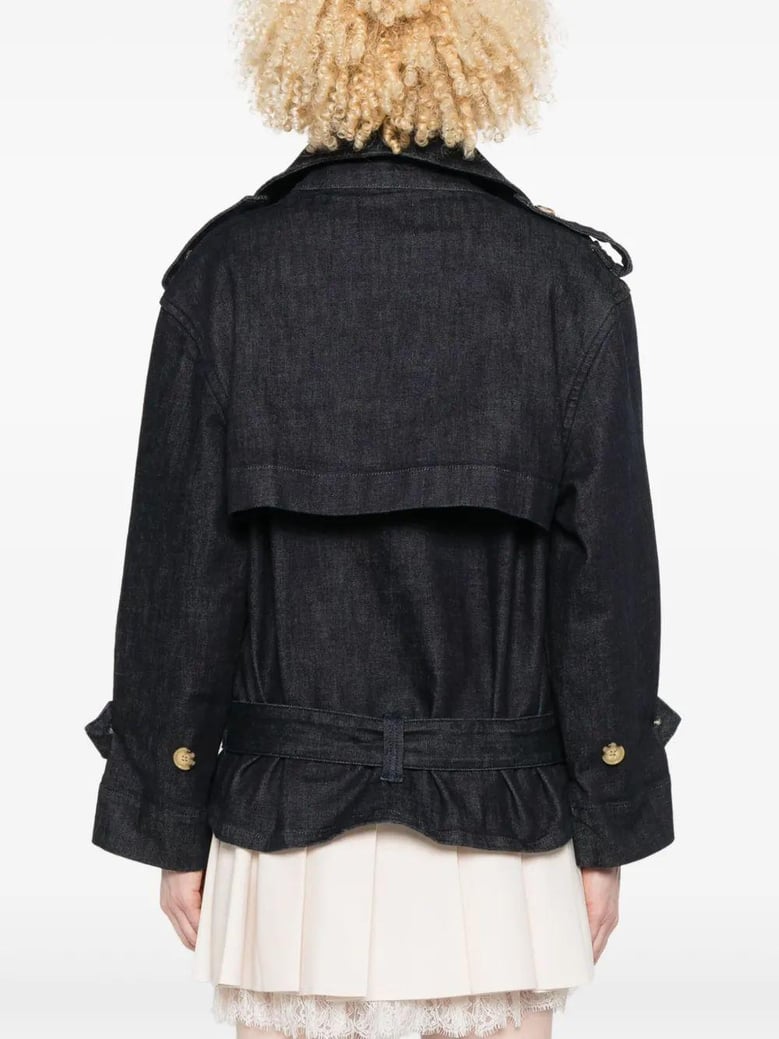 denim trench jacket by Selfnex