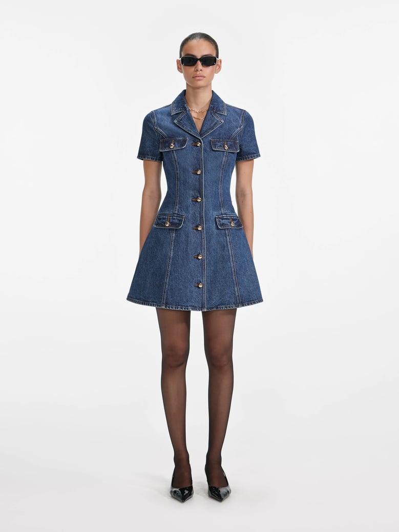 denim mini dress by Selfnex