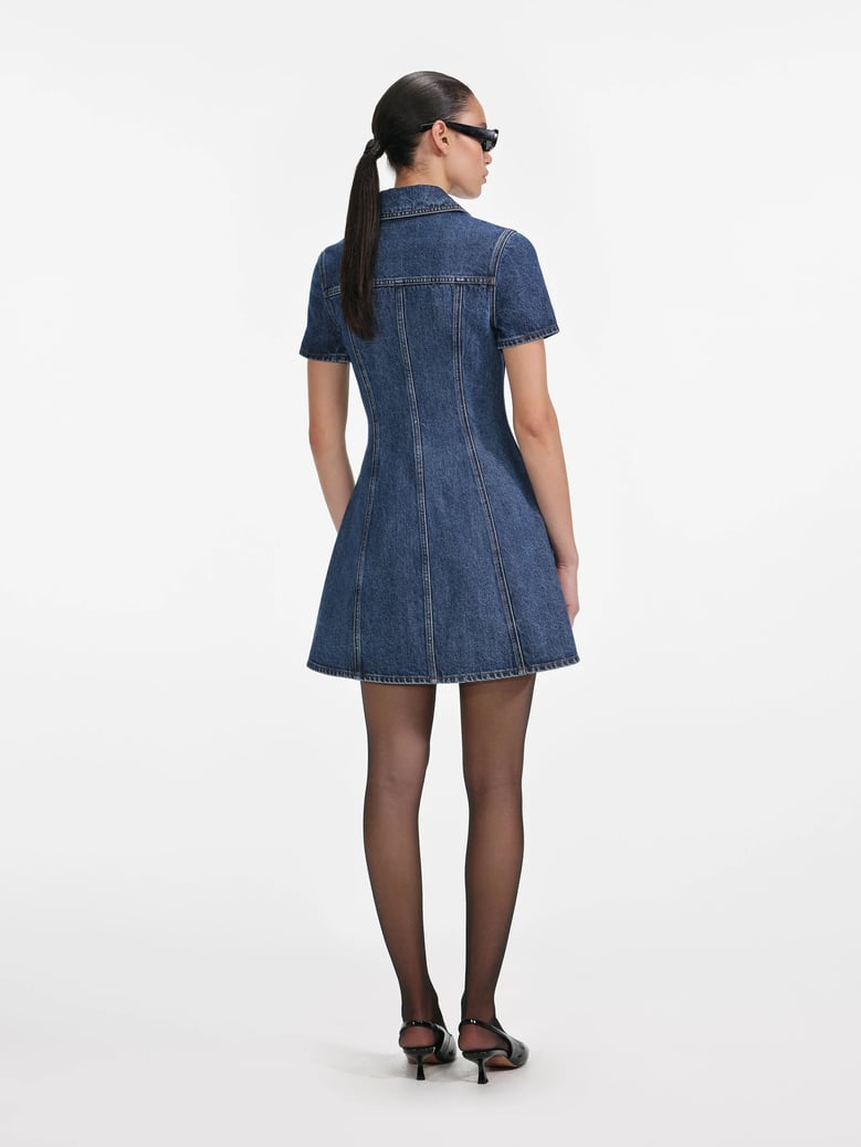 denim mini dress by Selfnex