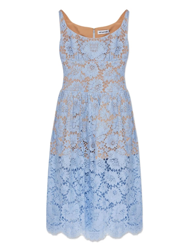 floral lace midi dress by Selfnex
