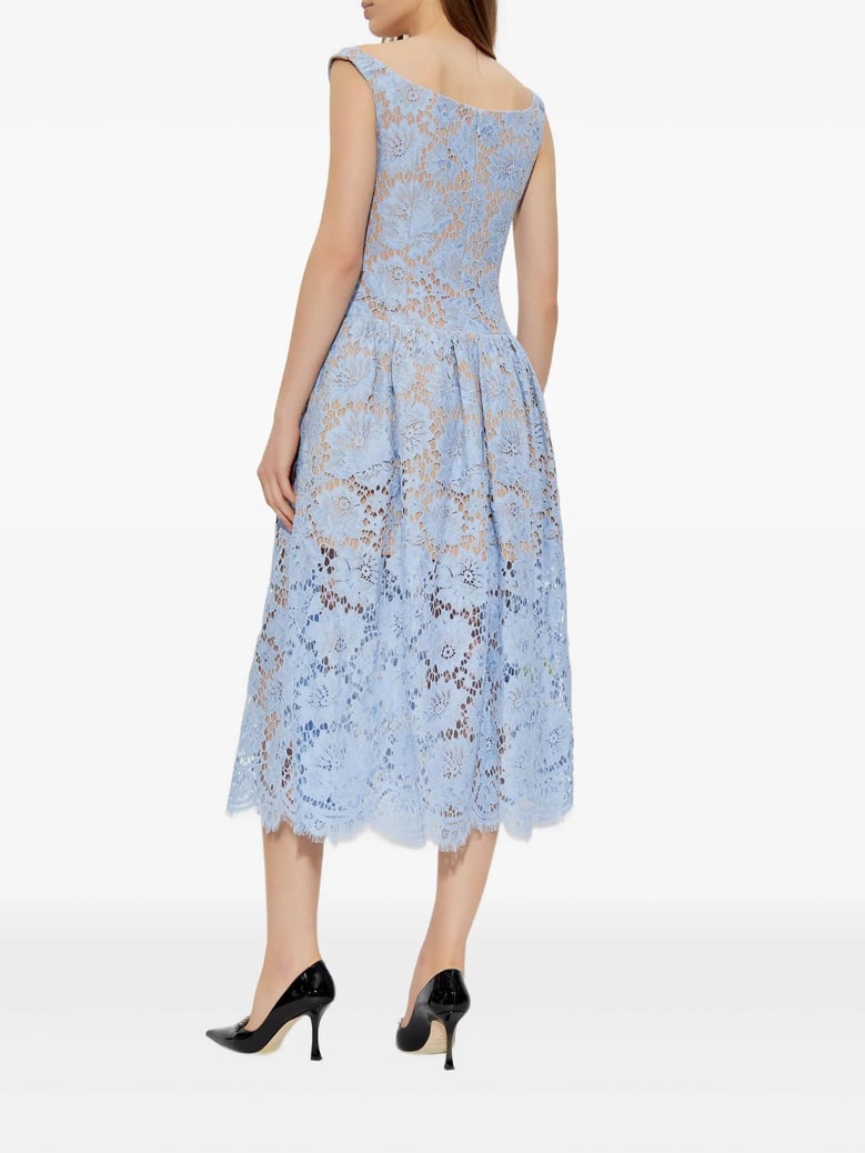 floral lace midi dress by Selfnex