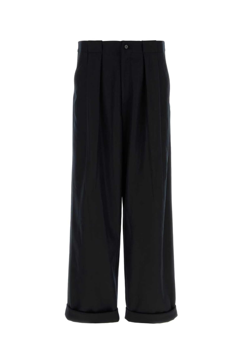 black wool wide-leg pant by Selfnex