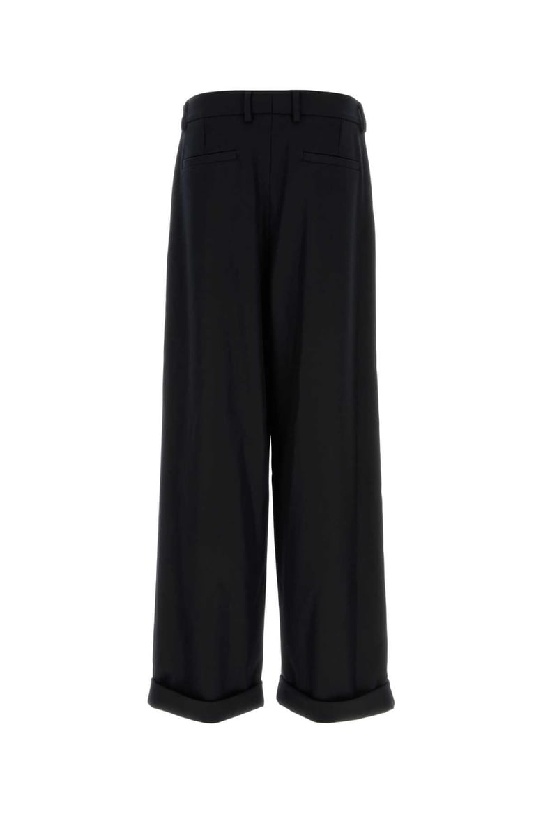 black wool wide-leg pant by Selfnex