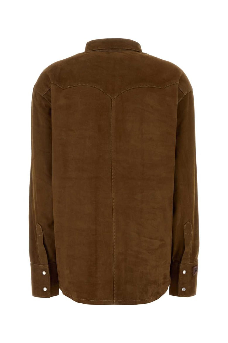 camel suede shirt by Selfnex