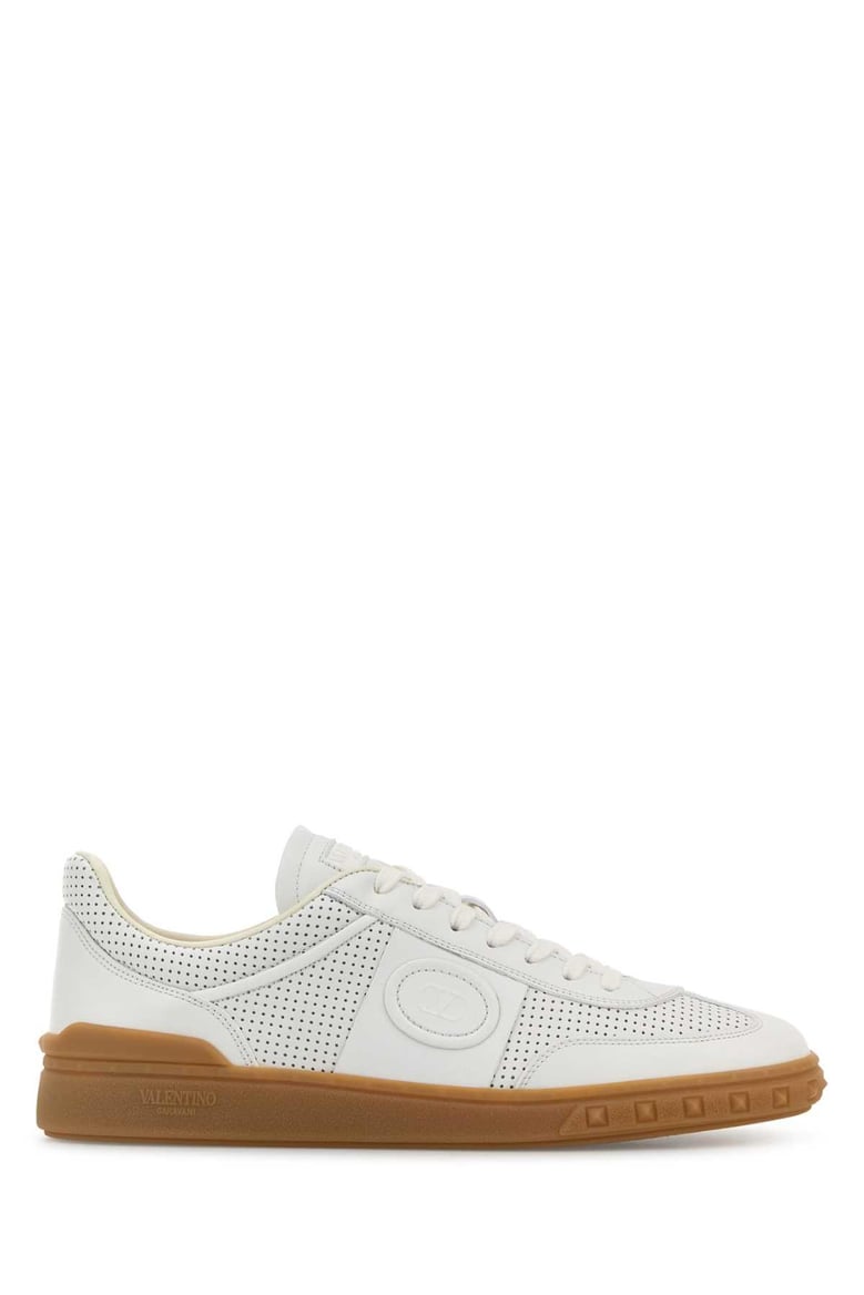 white nappa leather upvillage sneakers by Selfnex