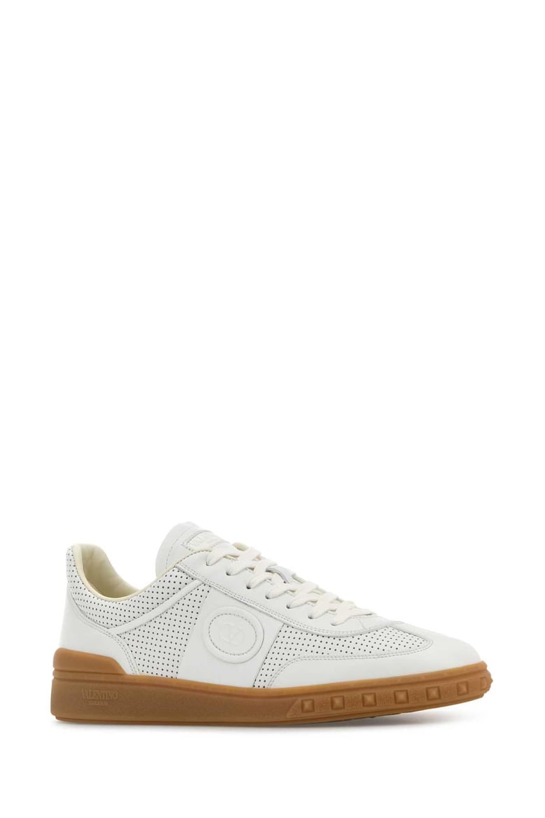 white nappa leather upvillage sneakers by Selfnex