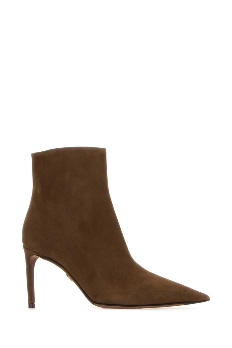 mud suede ankle boots by Selfnex