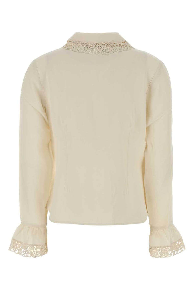 silk blouse with lace edges by Selfnex