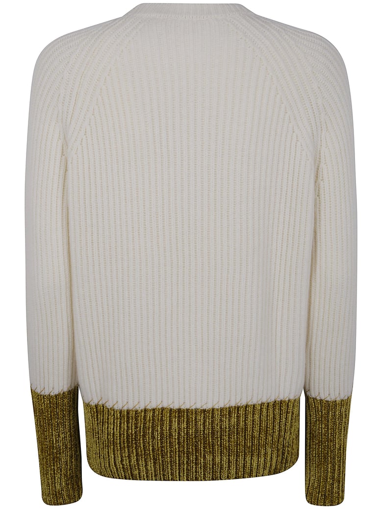 ribbed crew wool sweater by Selfnex