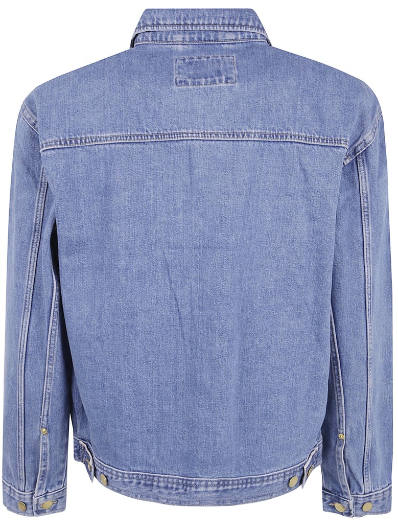 selvedge pleated denim jacket by Selfnex