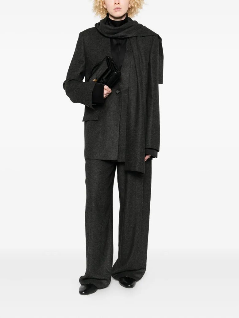 viscose wool scarf blazer by Selfnex