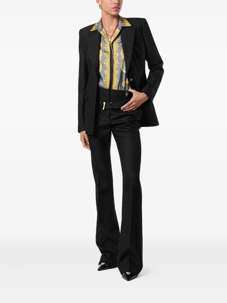informal pant responsible wool tonal pinstripes by Selfnex