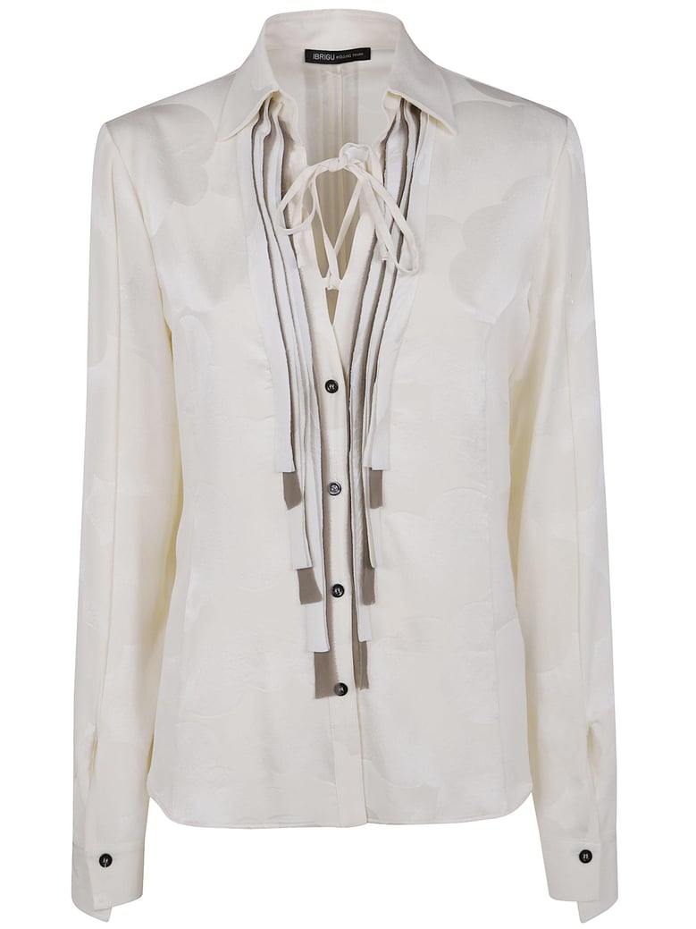 kimono shirt with ruffles by Selfnex
