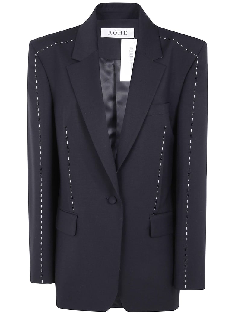contrast detail blazer by Selfnex
