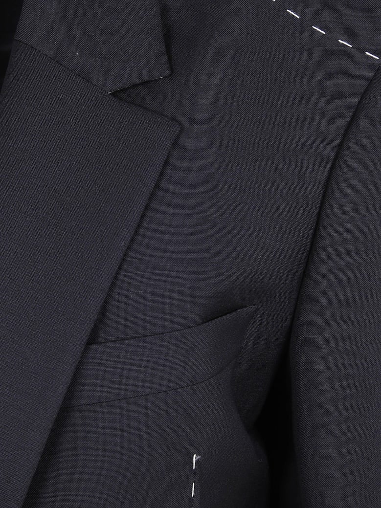 contrast detail blazer by Selfnex