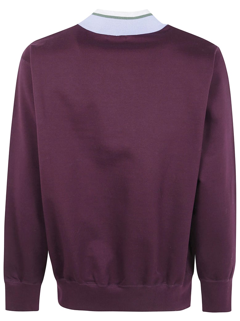 cut & sew 07 v neck sweater by Selfnex