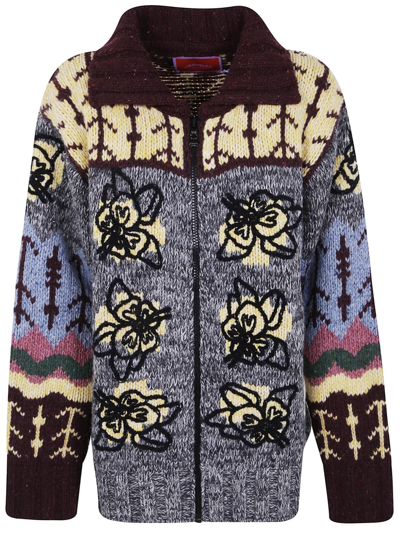 embroidered chalet cardigan by Selfnex