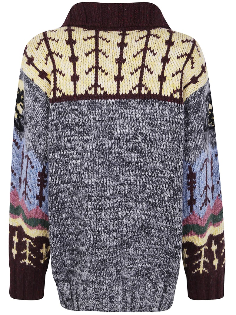 embroidered chalet cardigan by Selfnex