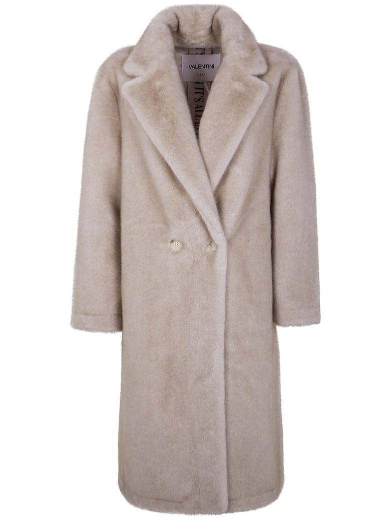 eco mink midi single breasted faux fur by Selfnex