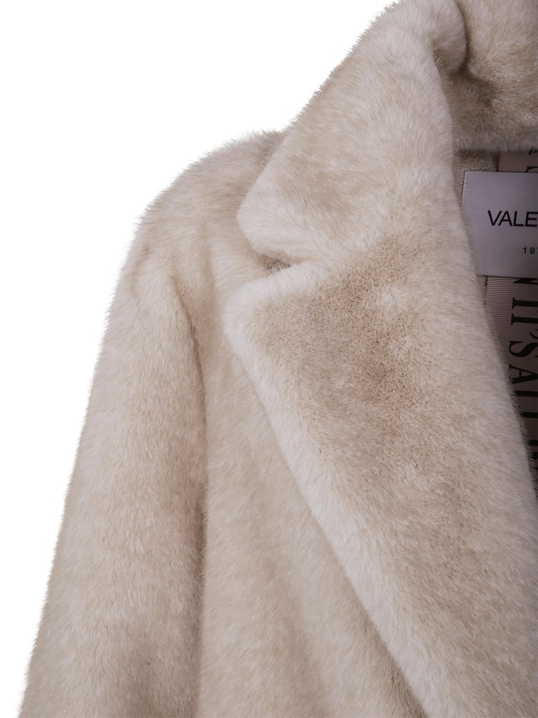 eco mink midi single breasted faux fur by Selfnex