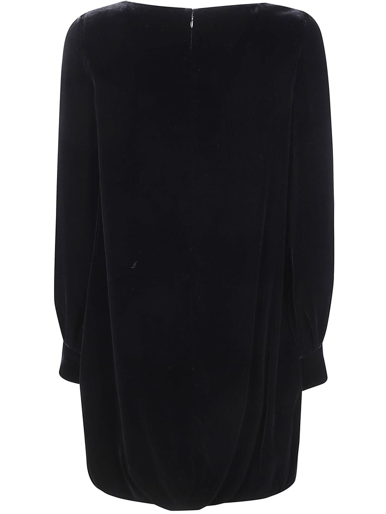 long sleeve velvet dress by Selfnex