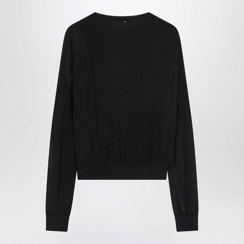 black wool cardigan by Selfnex