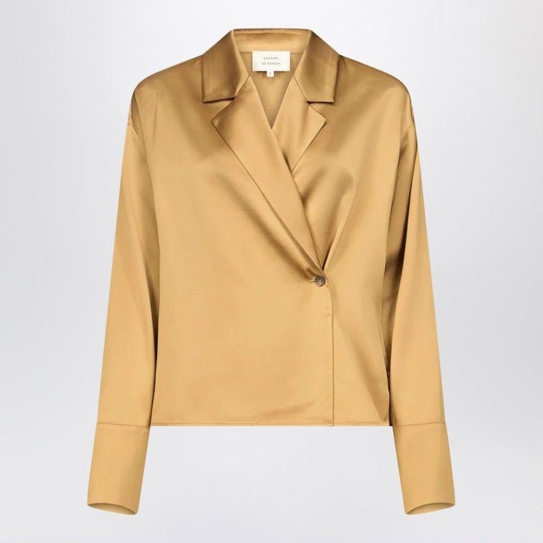 ochre satin persia blouse by Selfnex