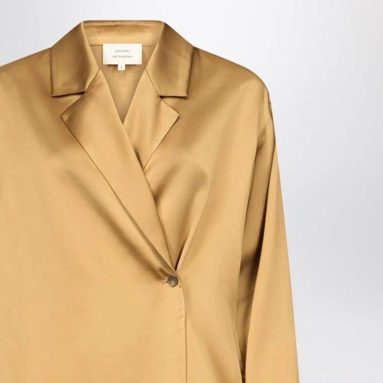 ochre satin persia blouse by Selfnex