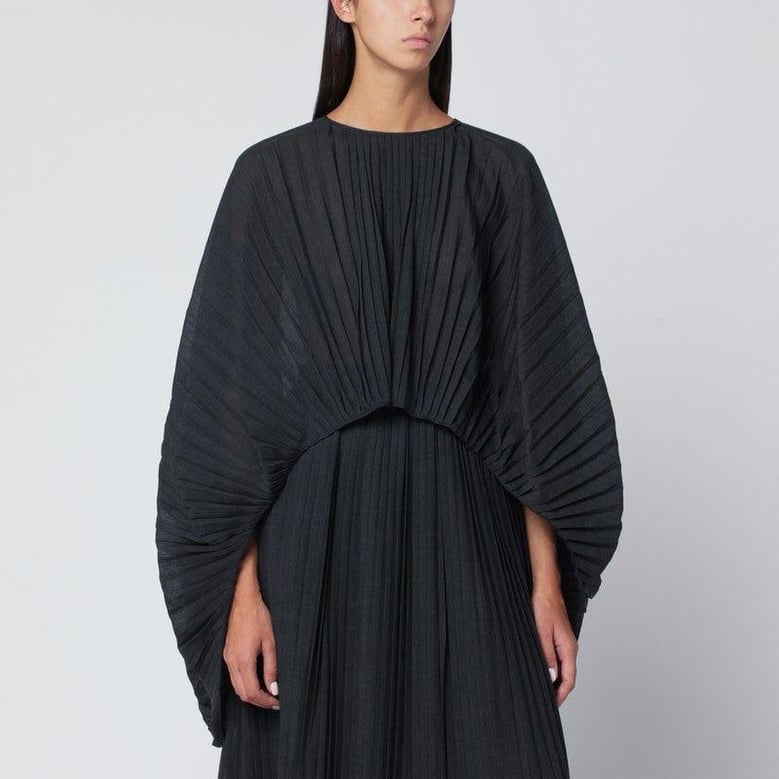 gray anthea-atelier pleated cape by Selfnex