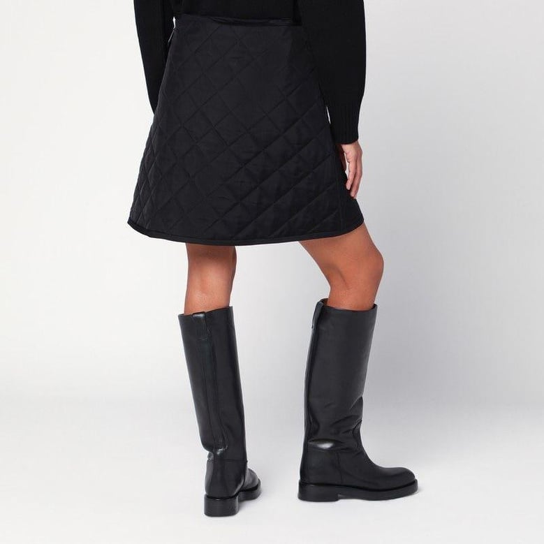 black quilted skirt by Selfnex