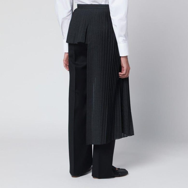 gray avery-atelier pleated half-skirt by Selfnex