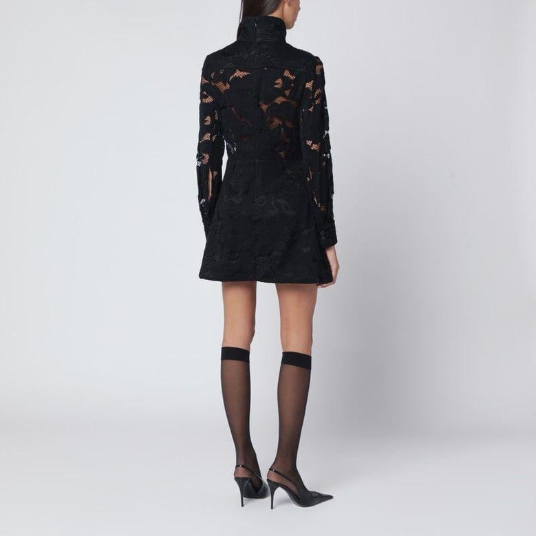 black mini dress with buckle collar by Selfnex