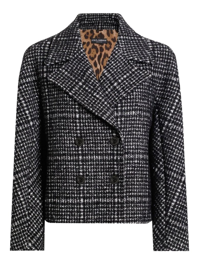 black/white houndstooth jacket by Selfnex