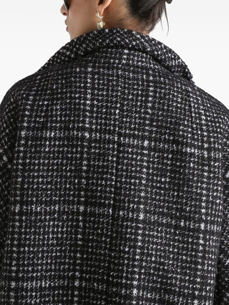 black/white houndstooth jacket by Selfnex