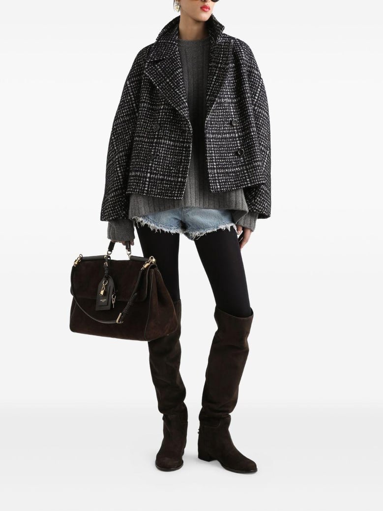 black/white houndstooth jacket by Selfnex