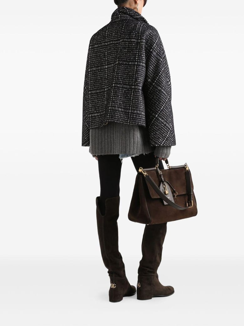 black/white houndstooth jacket by Selfnex