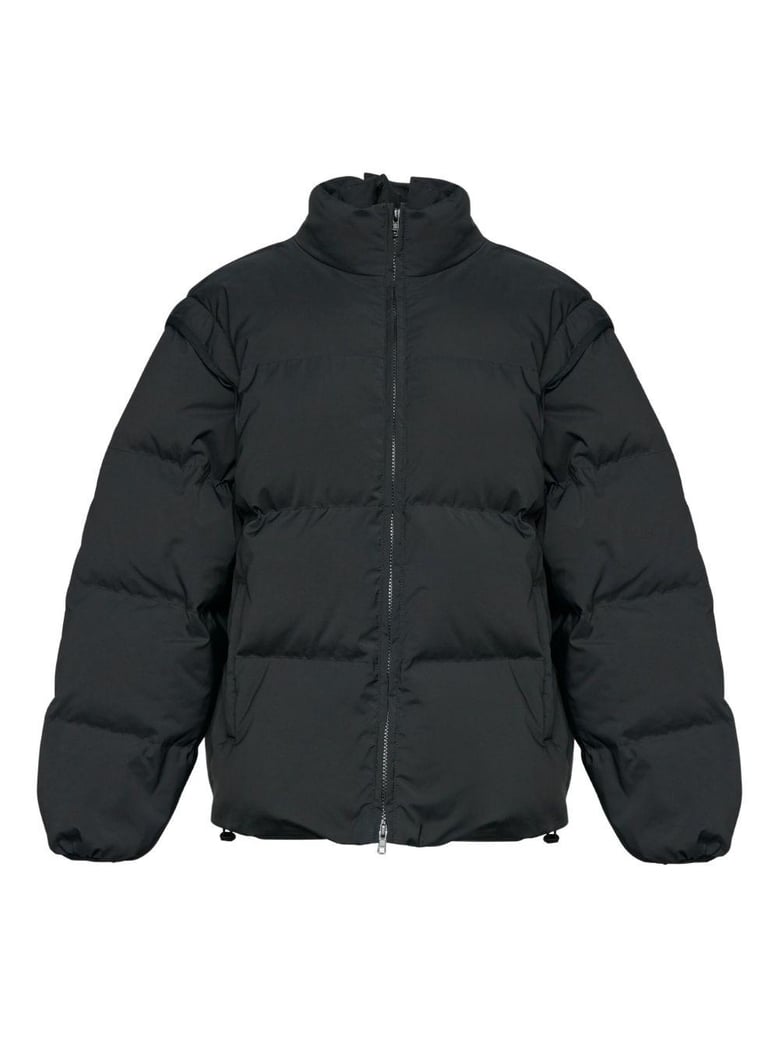 transformable padded black jacket by Selfnex
