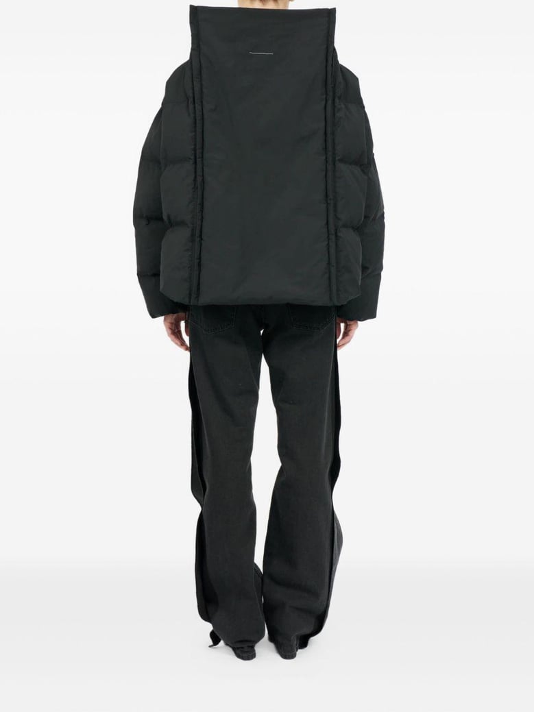 transformable padded black jacket by Selfnex